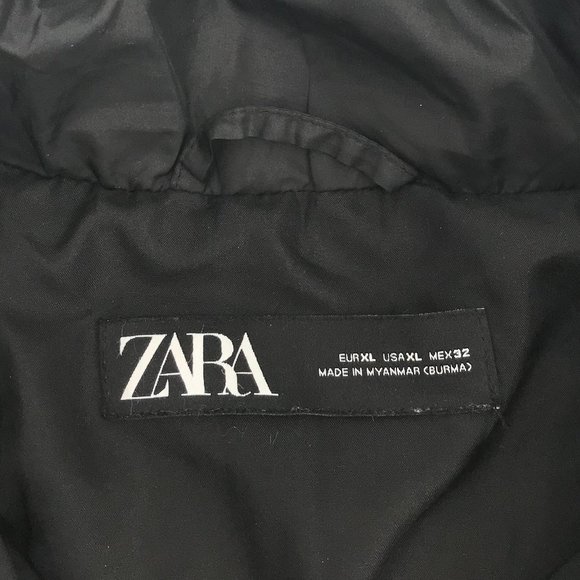 Zara black puffer light weight jacket size xl - Picture 2 of 8